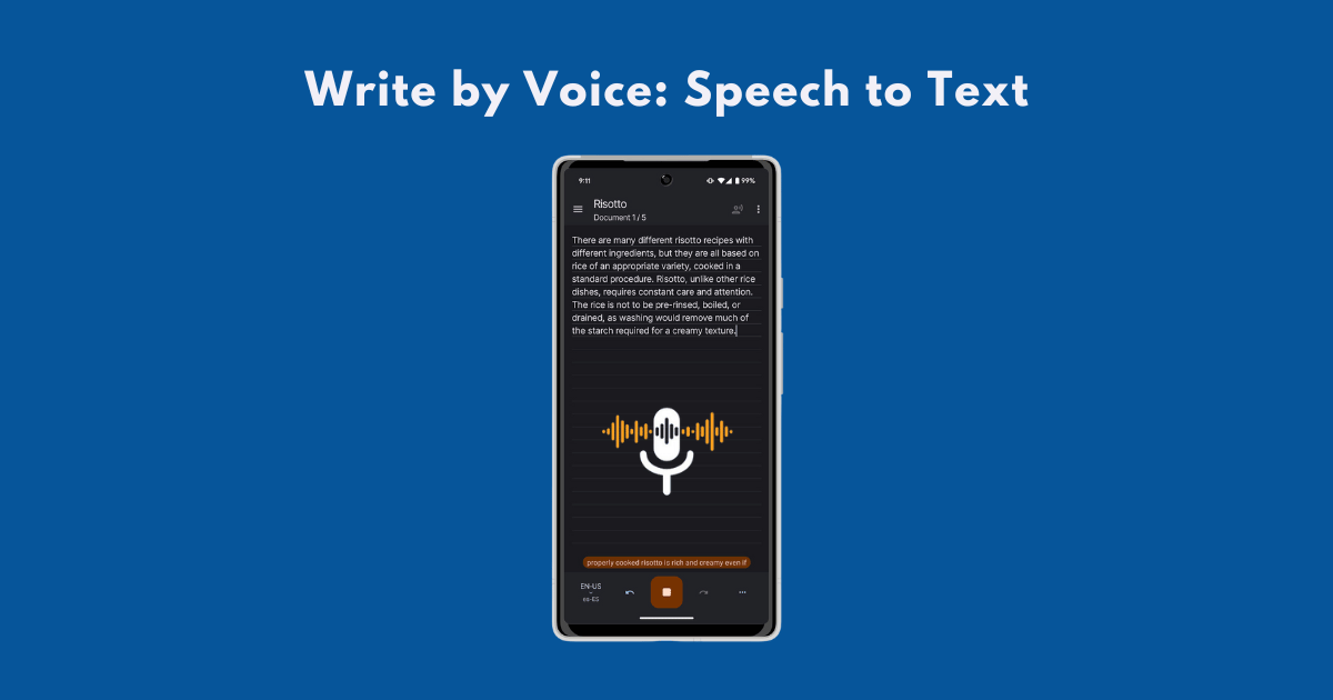 best speech to text app | write by voice