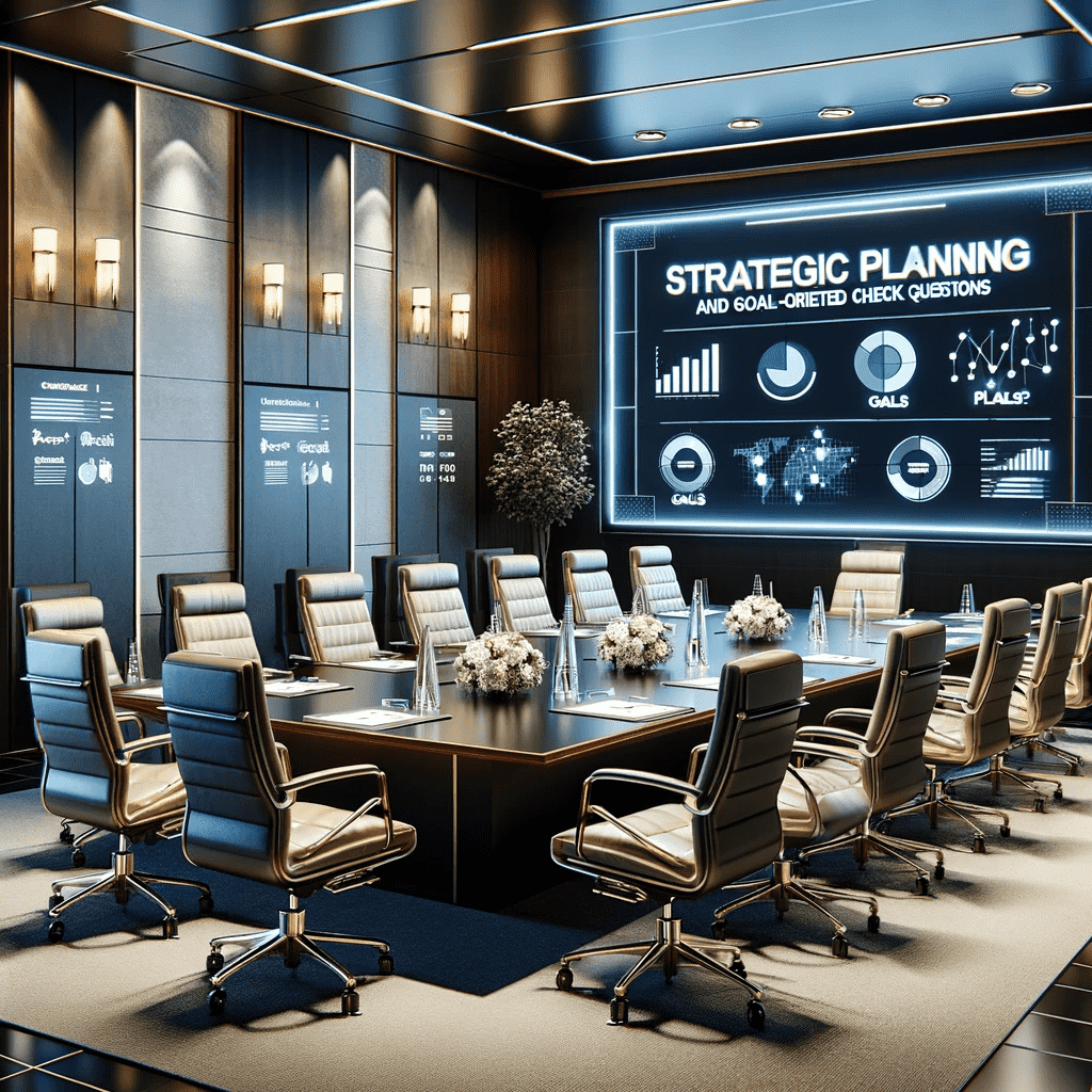 check in questions, image showing a meeting room for strategic planning