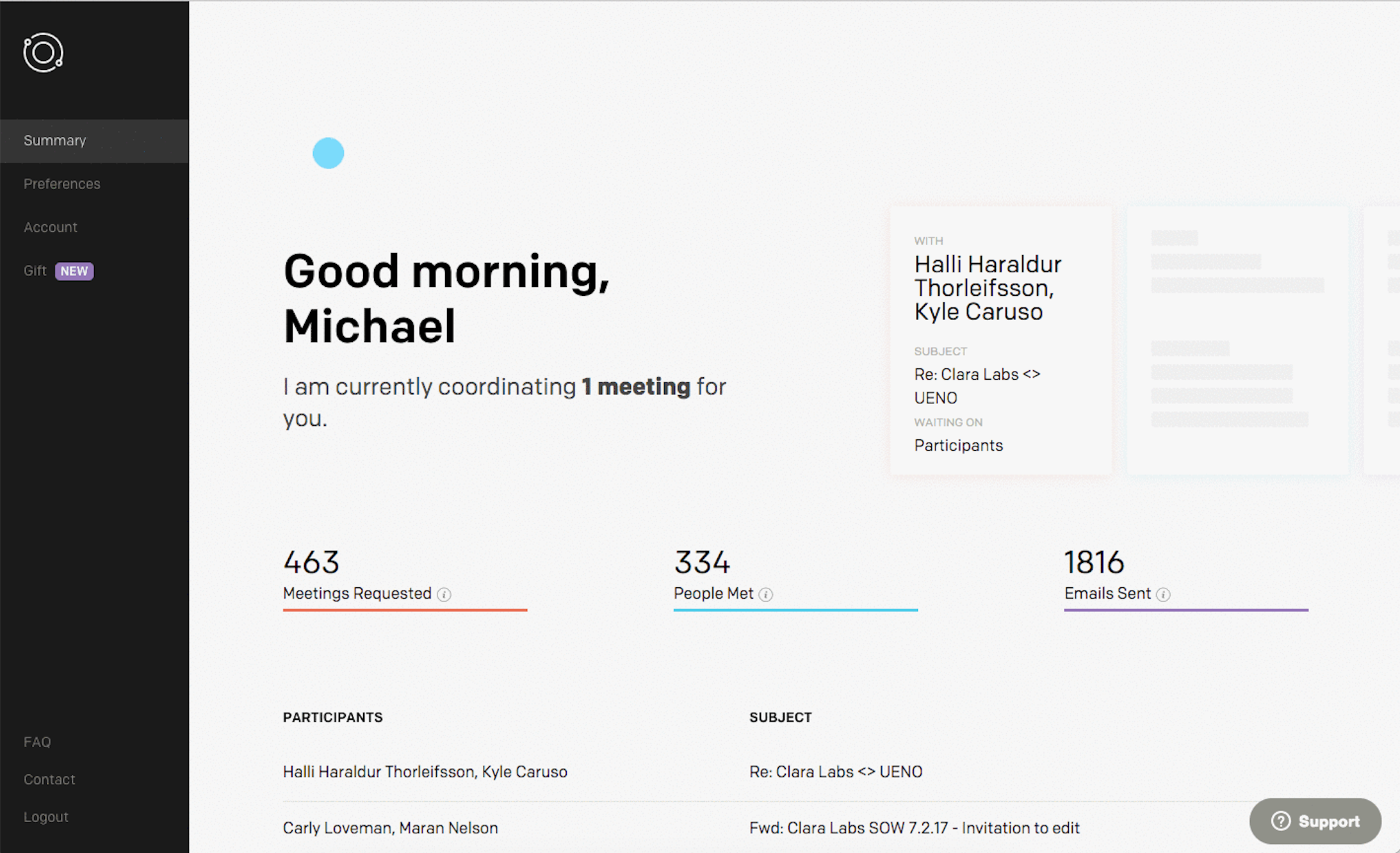 clara company ai calendar tool