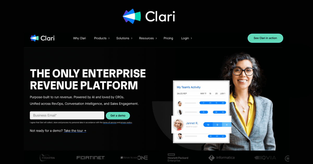 clari revenue operation platform