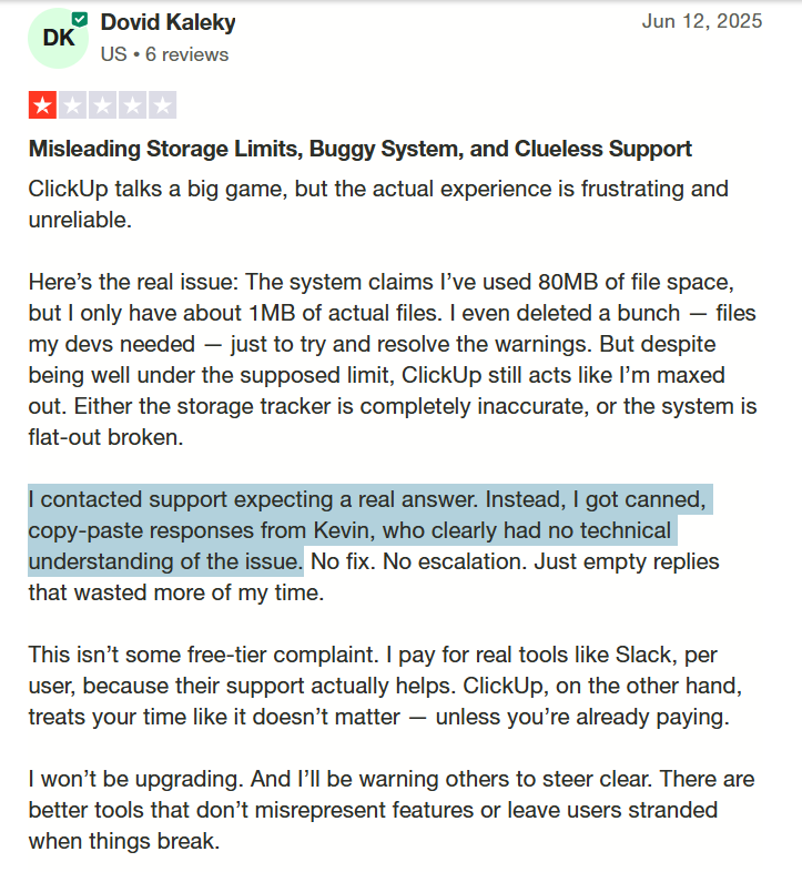 clickup ai note taker review - g2 review