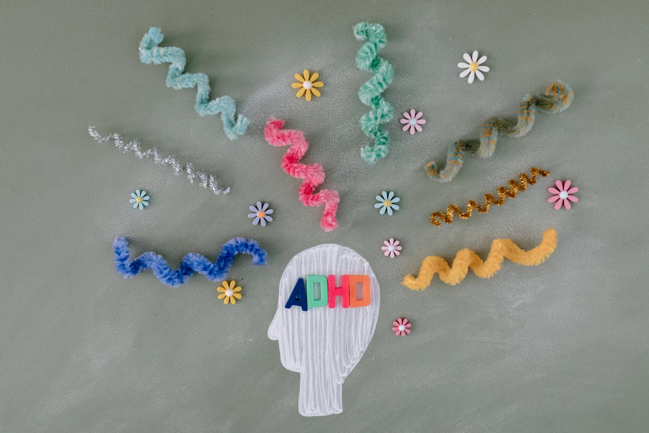 collage to represent deficit hyperactivity disorder adhd