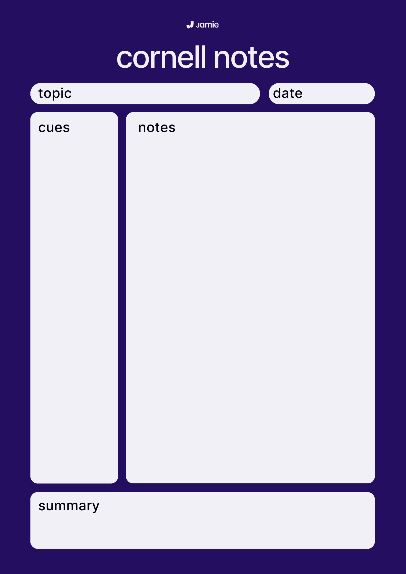 cornell notes meeting notes templates by jamie