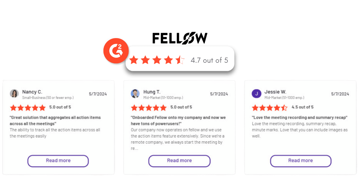 fellow's rating and review