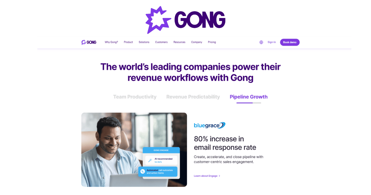 gong.io ai sales tool for revenue intelligence