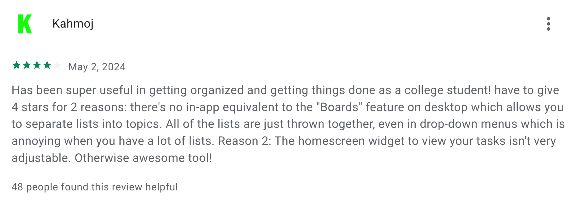 google tasks user review