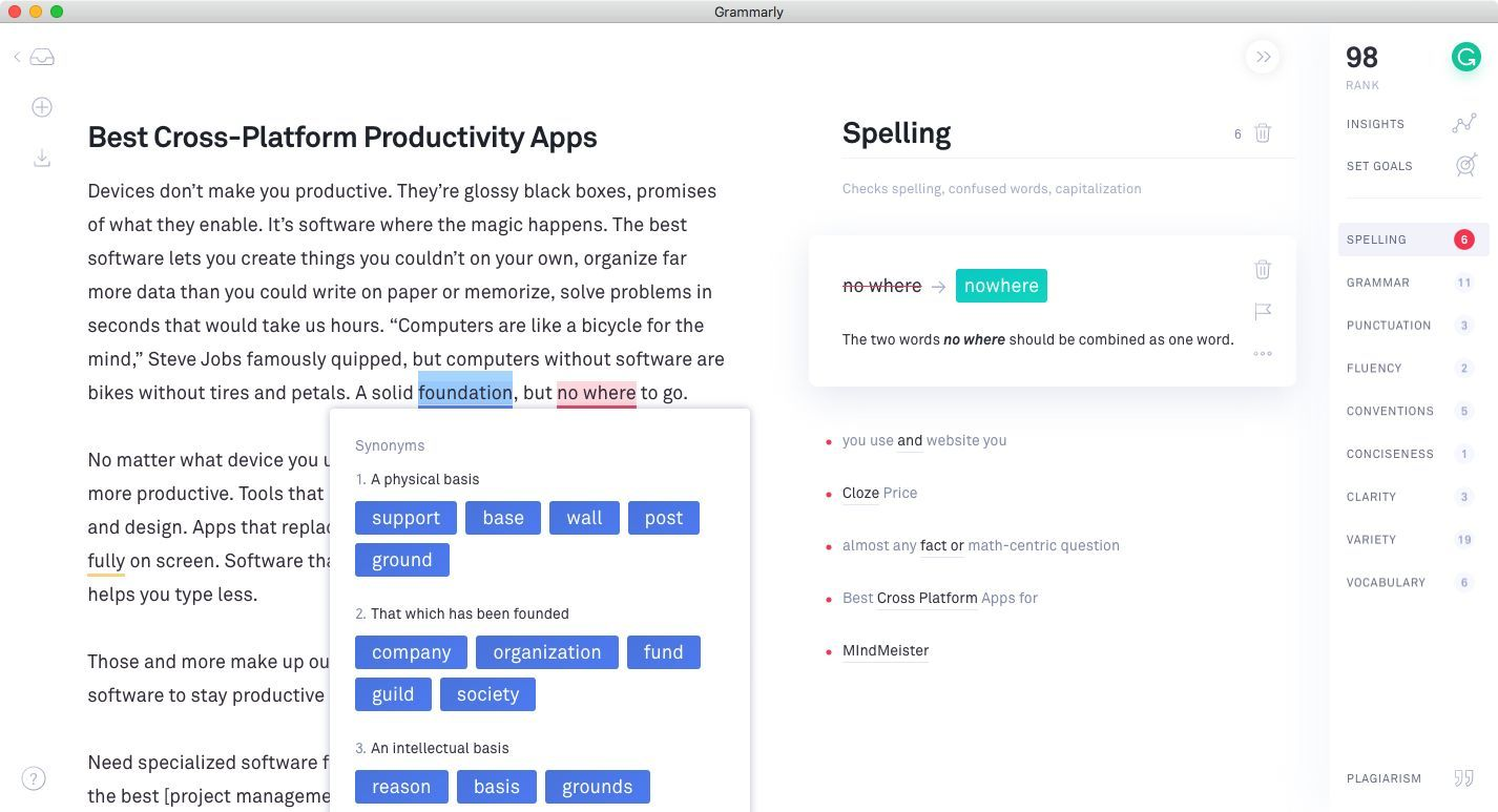 grammarly write ai writting grammar checker tool