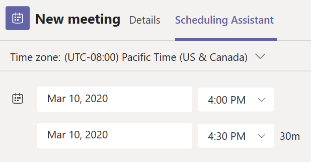 how to schedule meeting in teams