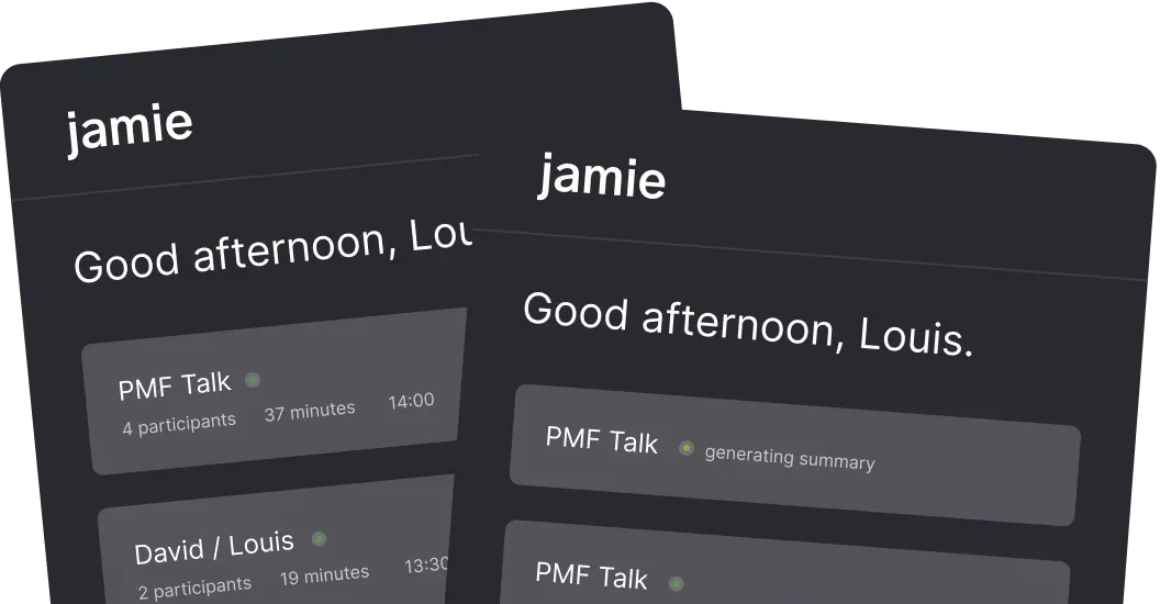 jamie - AI Assistant for Meeting Summaries