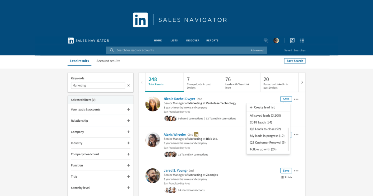 linkedin sales navigator