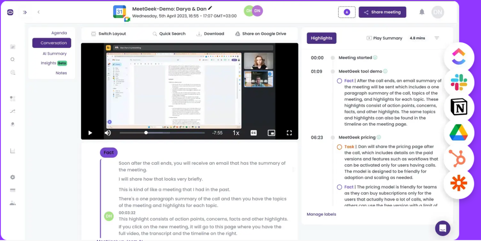 MeetGeek | European Note Takers for Teams