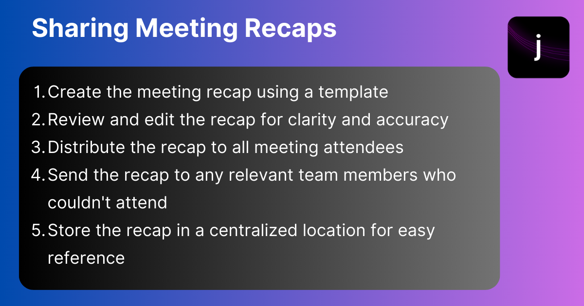 meeting organizer share recaps