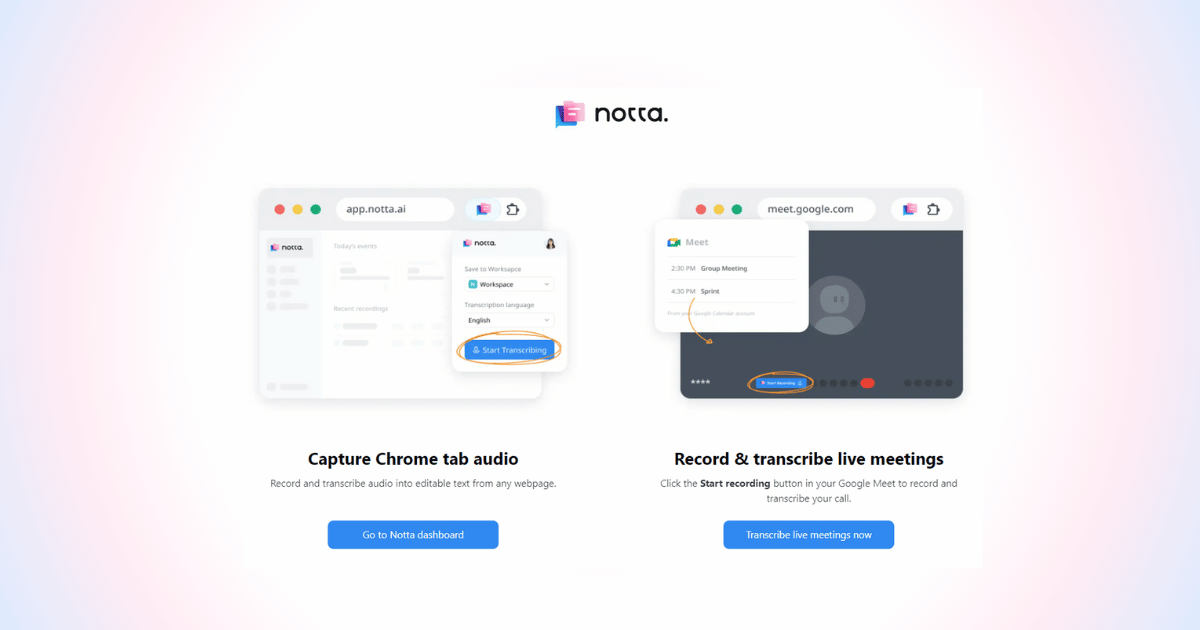 notta ai chrome extension