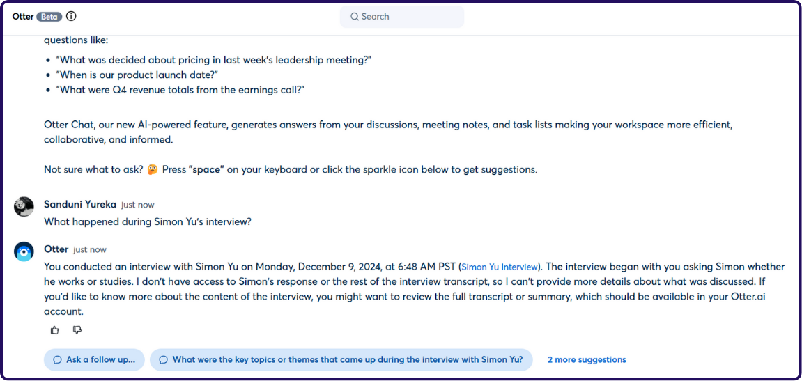 otter.ai otter chat