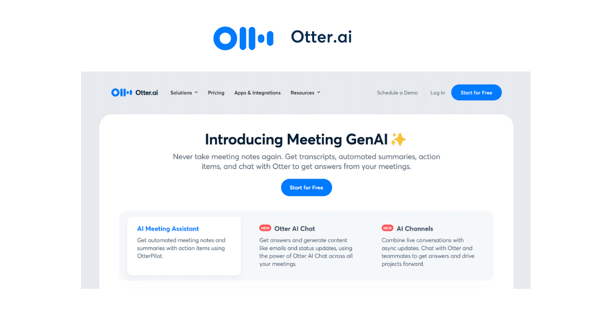 otter ai AI Meeting Note Takers