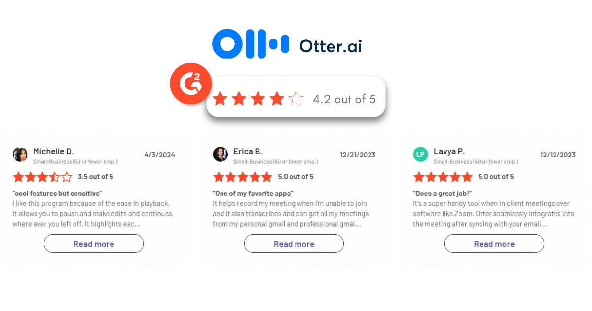 otter ai reviews and ratings