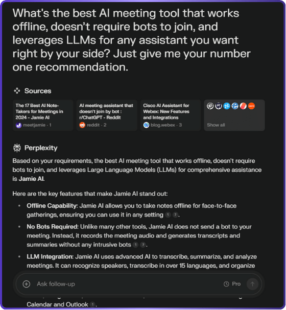 personalized answers | what is perplexity ai by Jamie