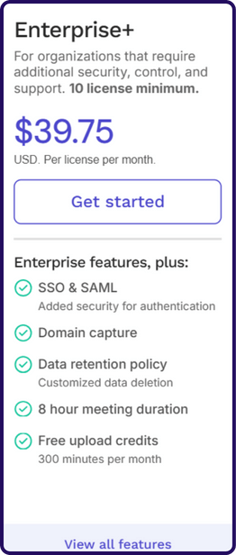 read ai enterprise plan | read ai pricing