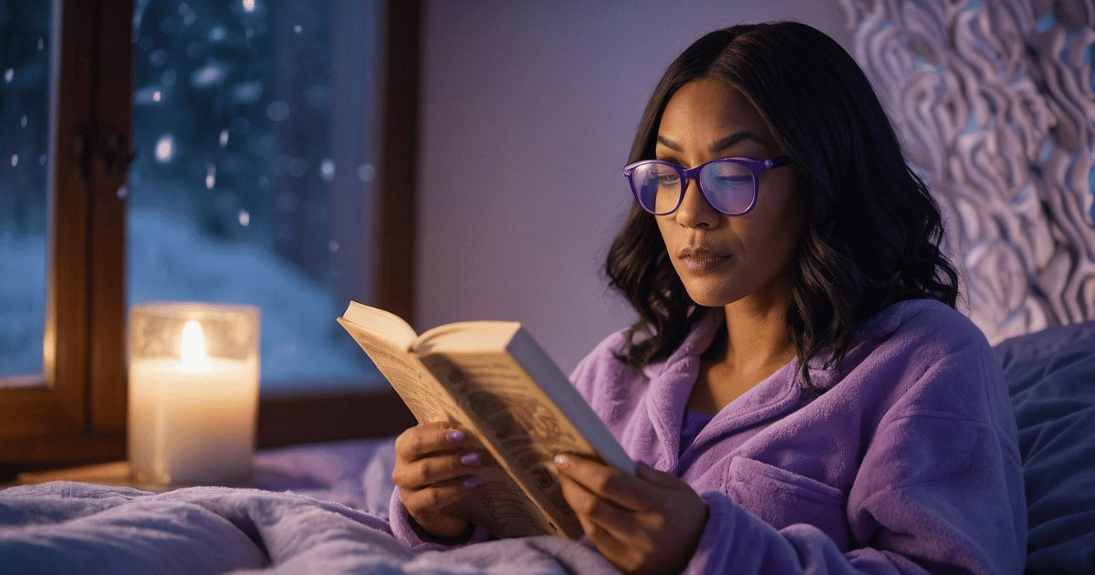 reading a book before bed