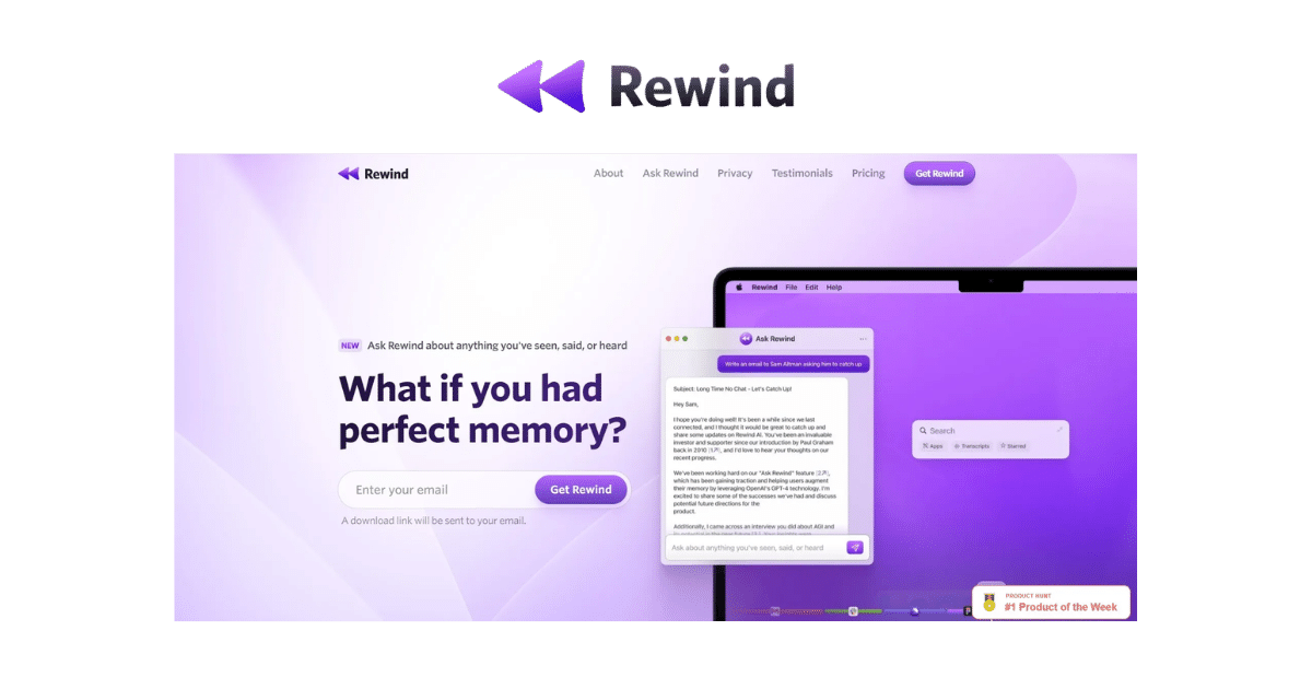 rewind AI Meeting Note Takers