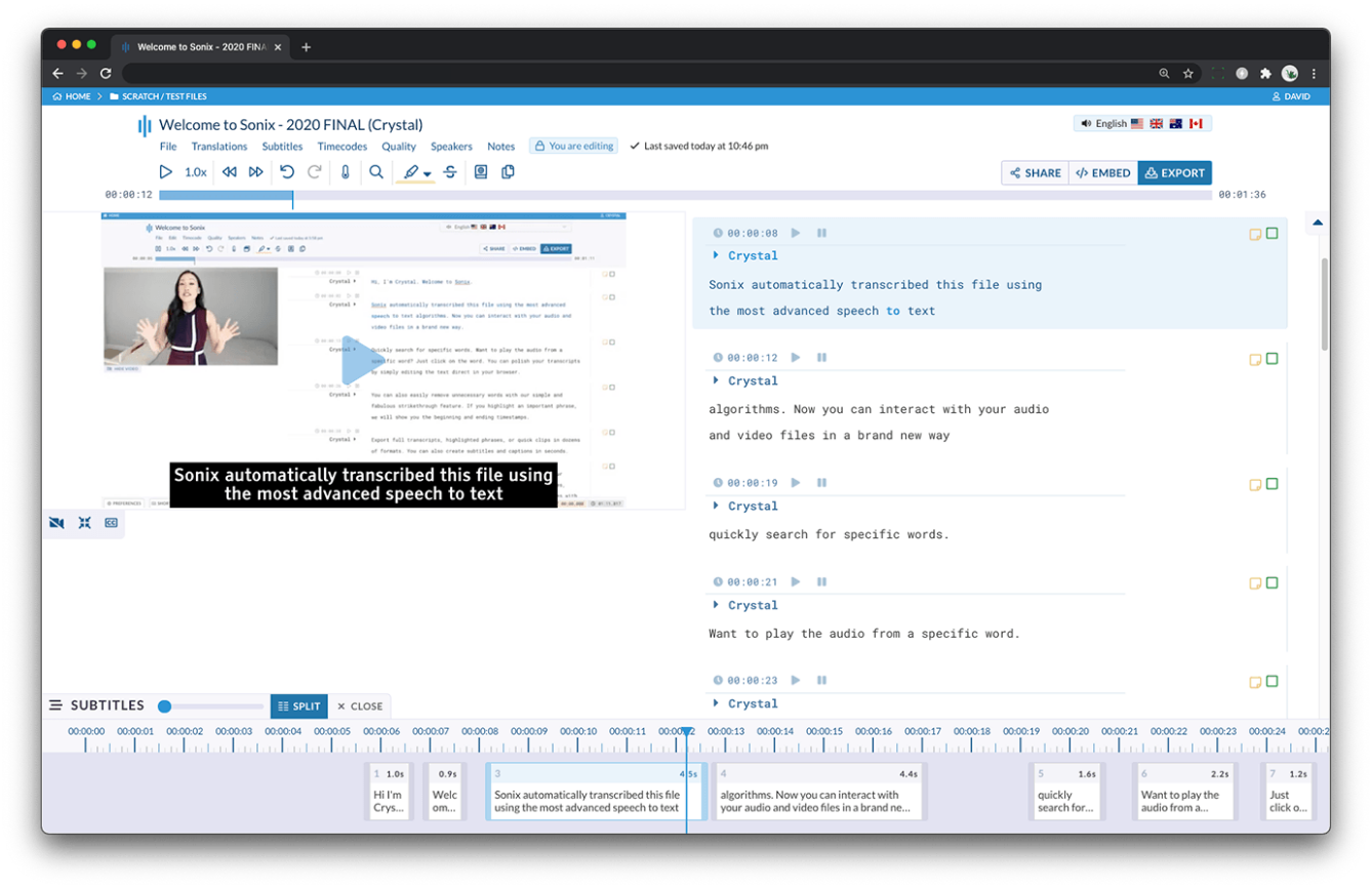 sonix a transcription software for research