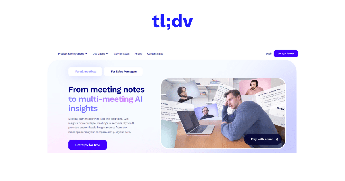 tl;dv AI Meeting Note Takers