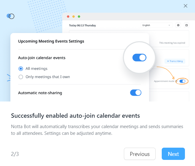 toggle off auto join option