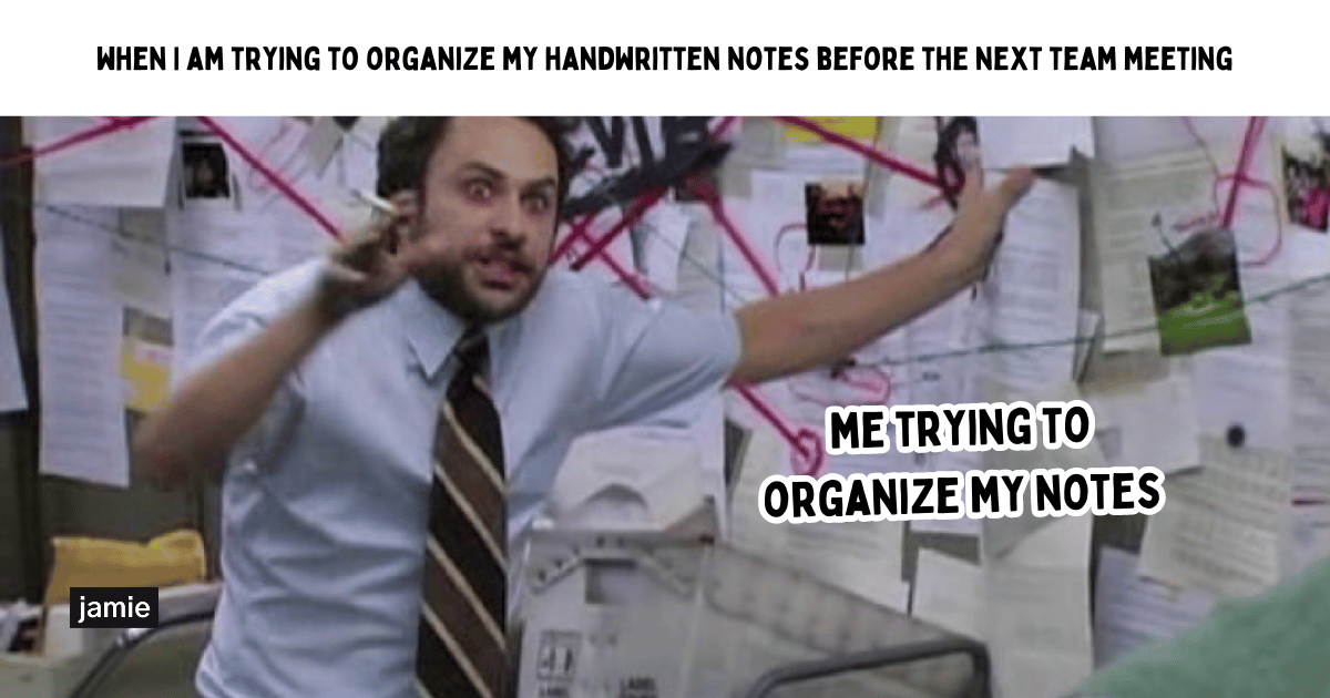 trying to organize my notes