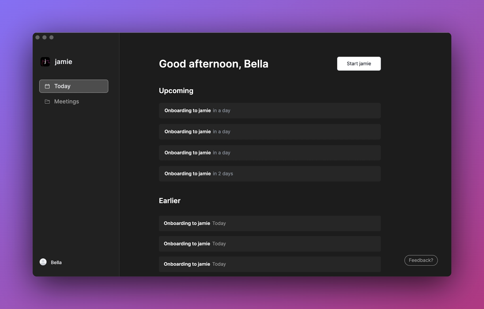upcoming events on your dashboard