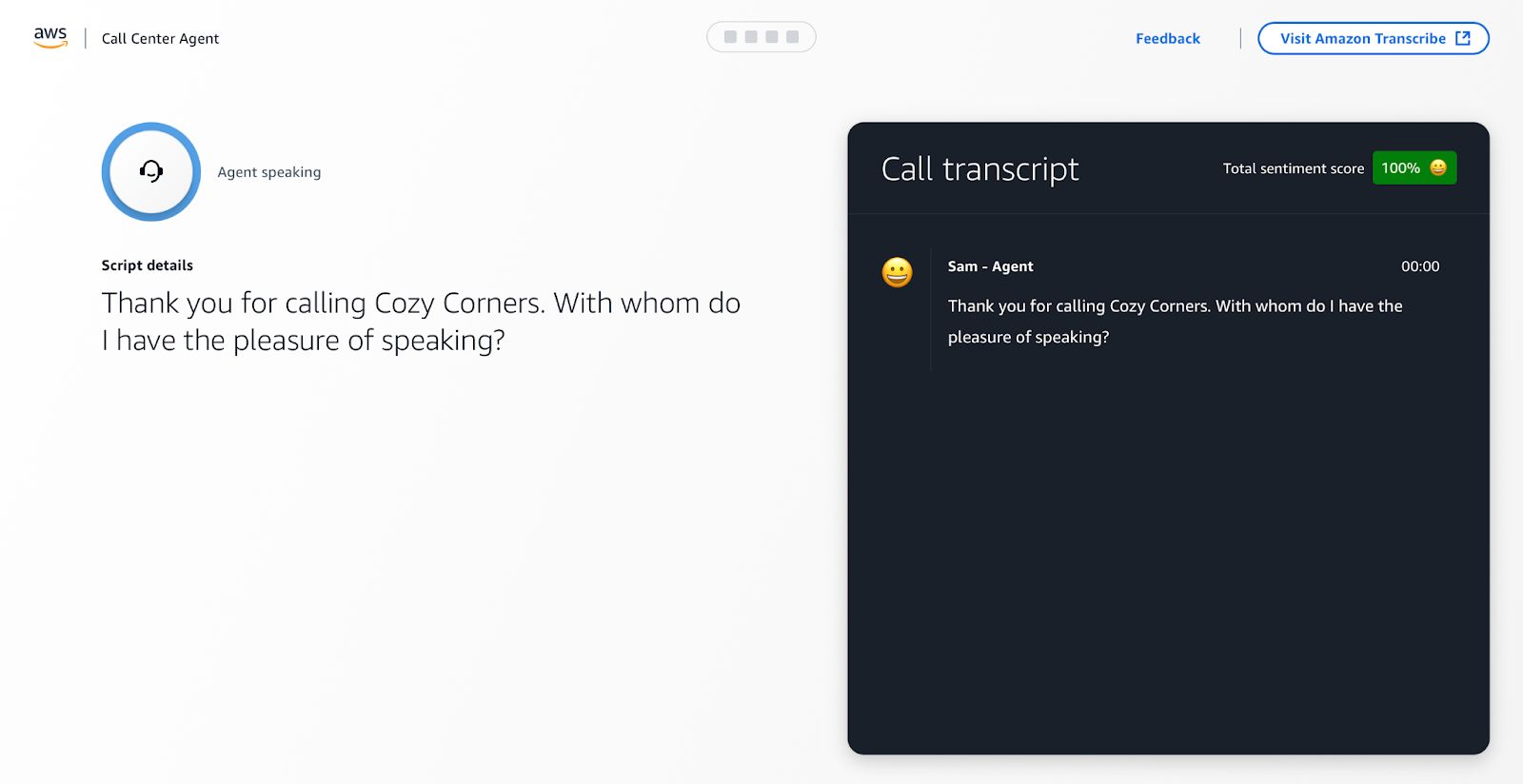 via Amazon Transcribe