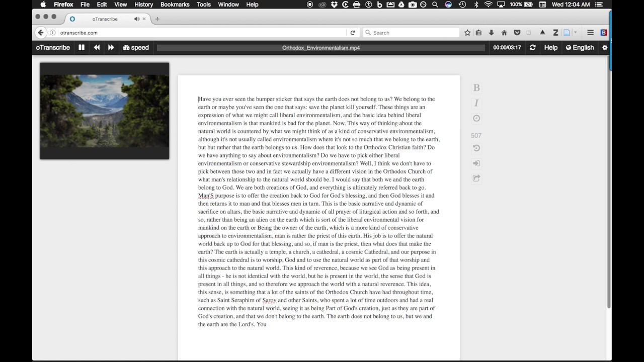 via oTranscribe