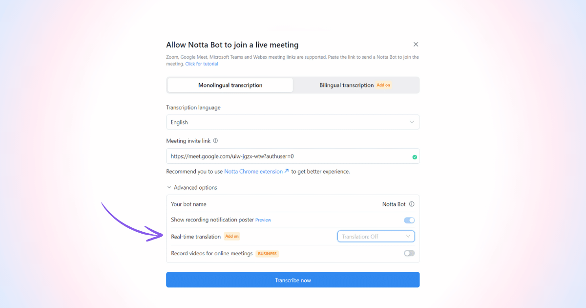 you can name your bot